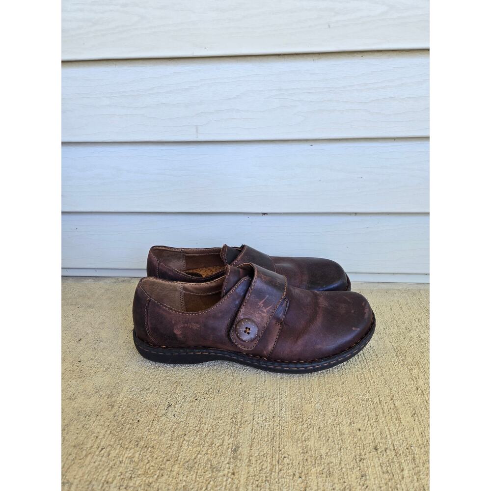 BOC Born Concept Brown Leather Slip on Shoes Size 9